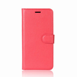 For Galaxy A8 (2018) Litchi Texture Horizontal Flip Leather Case with Holder & Card Slots & Wallet