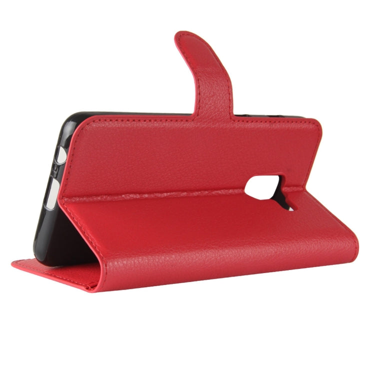 For Galaxy A8 (2018) Litchi Texture Horizontal Flip Leather Case with Holder & Card Slots & Wallet