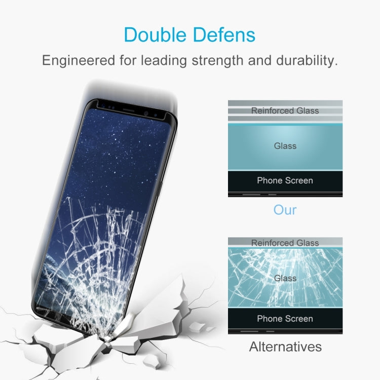For Galaxy S8+ / G955 0.26mm 9H Surface Hardness 3D Explosion-proof Non-full Screen Curved Case Friendly Tempered Glass Film, For Galaxy S8+ / G955 Black Frame, For S8+ / G955, Galaxy S8+, For Galaxy S8+ / G955