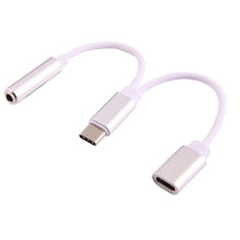 Load image into Gallery viewer, USB-C / Type-C Male to 3.5mm Female &amp; Type-C Female Audio Adapter