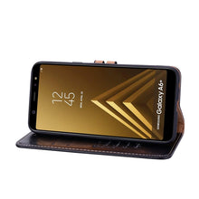 Load image into Gallery viewer, Business Style Oil Wax Texture Horizontal Flip Leather Case for Galaxy A6 Plus (2018), with Holder &amp; Card Slots &amp; Wallet, For Galaxy A6 Plus (2018)