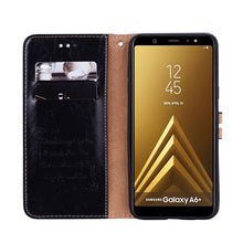 Load image into Gallery viewer, Business Style Oil Wax Texture Horizontal Flip Leather Case for Galaxy A6 Plus (2018), with Holder &amp; Card Slots &amp; Wallet, For Galaxy A6 Plus (2018)