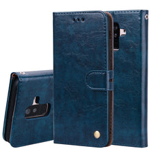 Load image into Gallery viewer, Business Style Oil Wax Texture Horizontal Flip Leather Case for Galaxy A6 Plus (2018), with Holder &amp; Card Slots &amp; Wallet, For Galaxy A6 Plus (2018)