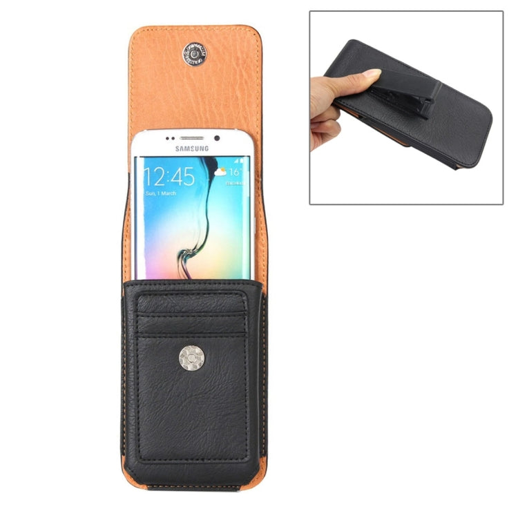 For Galaxy S7 / G930 & S6 / G920 & S6 Edge / G925 Classical Style Elephant Texture Vertical Flip Leather Case Waist Bag with Card Solts & Rrotatable Back Splint Size: 15.5 x 8.2 cm