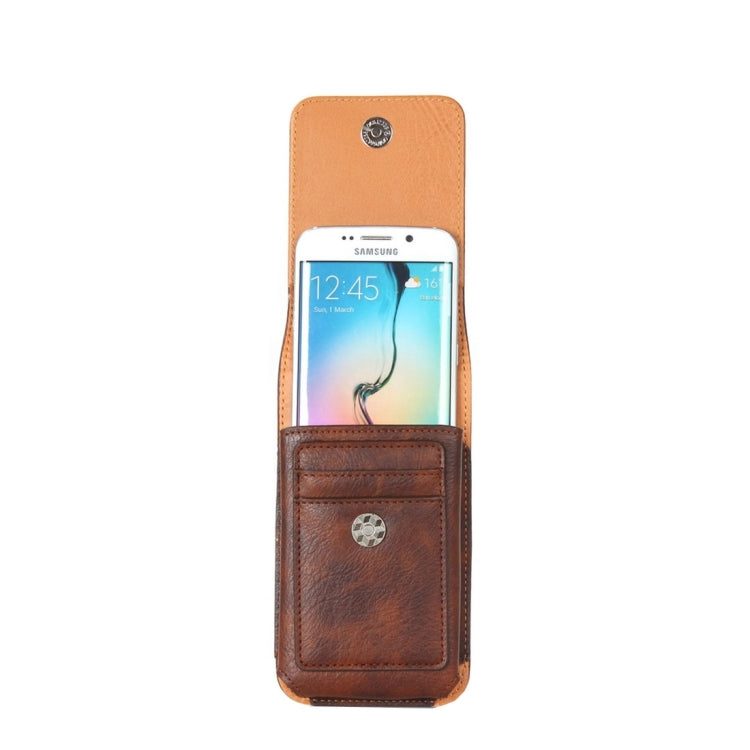 For Galaxy S7 / G930 & S6 / G920 & S6 Edge / G925 Classical Style Elephant Texture Vertical Flip Leather Case Waist Bag with Card Solts & Rrotatable Back Splint Size: 15.5 x 8.2 cm