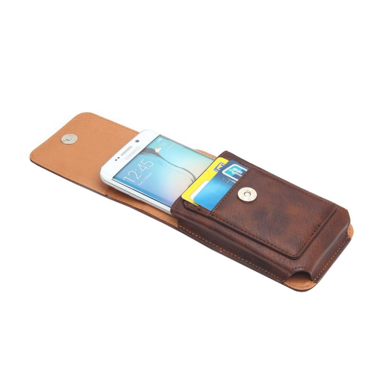 For Galaxy S7 / G930 & S6 / G920 & S6 Edge / G925 Classical Style Elephant Texture Vertical Flip Leather Case Waist Bag with Card Solts & Rrotatable Back Splint Size: 15.5 x 8.2 cm