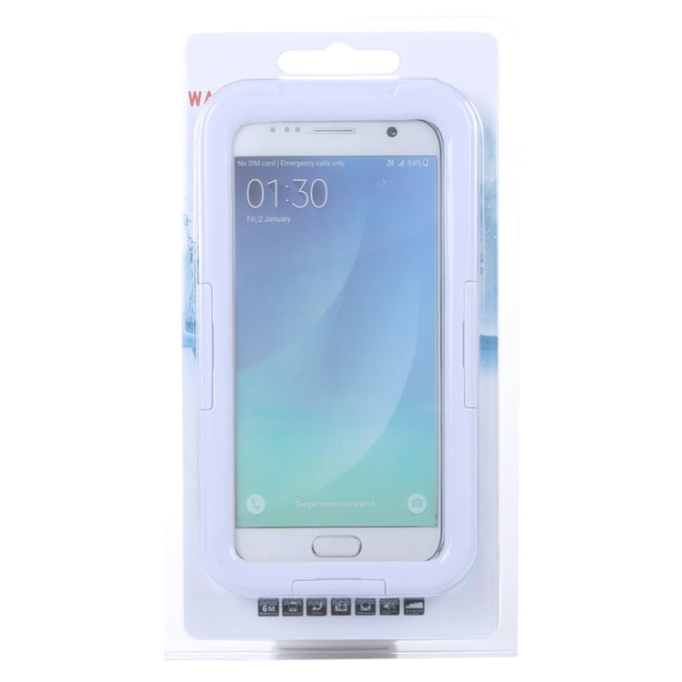 For Galaxy S7 / G930 IPX8 Plastic + Silicone Transparent Waterproof Protective Case with Lanyard
