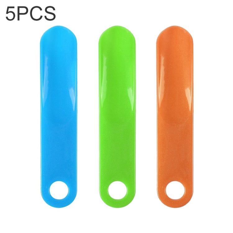 5 PCS 019 Plastic Shoehorn Household Shoes Auxiliary Shoe Puller, Specification: Vertical, Color Random Delivery