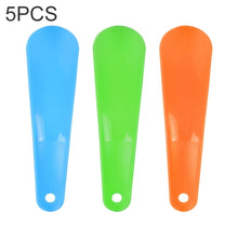 Load image into Gallery viewer, 5 PCS 019 Plastic Shoehorn Household Shoes Auxiliary Shoe Puller, Specification: Curved, Color Random Delivery