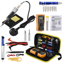 Load image into Gallery viewer, 15 in 1 50Hz 60W Electric Iron Set Kit with Multimeter, Random Color Delivery, Multimeter