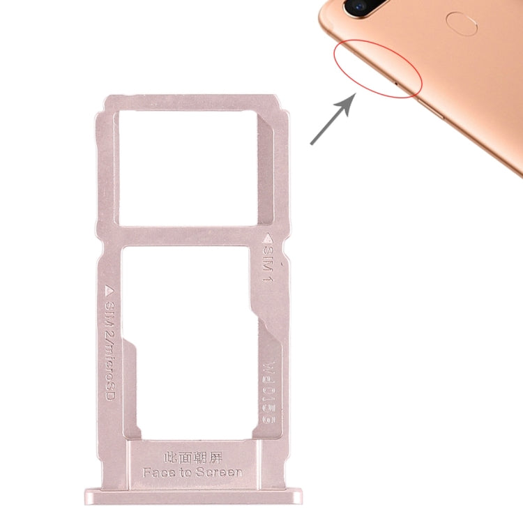 For OPPO R11s Plus SIM Card Tray + SIM Card Tray / Micro SD Card Tray