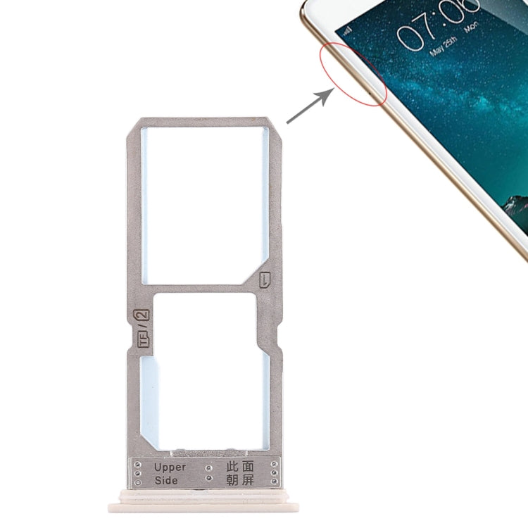 For Vivo Y67 SIM Card Tray + SIM Card Tray / Micro SD Card Tray