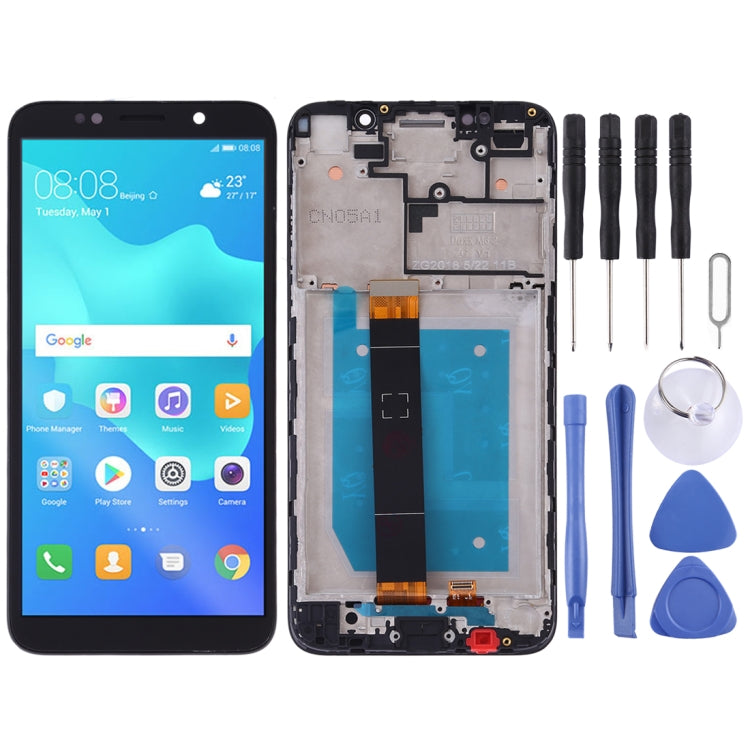 LCD Screen and Digitizer Full Assembly with Frame for Huawei Y5 Prime (2018)