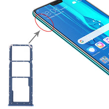 Load image into Gallery viewer, SIM Card Tray + SIM Card Tray + Micro SD Card Tray for Huawei Y9 (2019), For Huawei Y9 (2019)