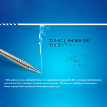 Load image into Gallery viewer, QUICKO T12-BCF3 Lead-free Soldering Iron Tip, T12-BC1, T12-BC1.5, T12-BC2, T12-BC3, T12-BCF1, T12-BCF2, T12-BCF3
