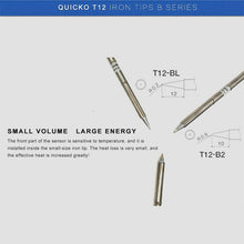 Load image into Gallery viewer, QUICKO T12-BL Lead-free Soldering Iron Tip, T12-B, T12-B2, T12-BL