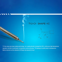Load image into Gallery viewer, QUICKO T12-C1 Lead-free Soldering Iron Tip, T12-C1, T12-C4, T12-CF4