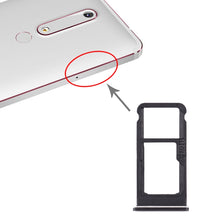 Load image into Gallery viewer, SIM Card Tray + SIM Card Tray / Micro SD Card Tray for Nokia 6.1 / 6 (2018) / TA-1043 TA-1045 TA-1050 TA-1054 TA-1068, For Nokia 6.1