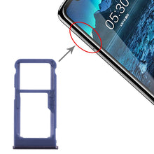 Load image into Gallery viewer, SIM Card Tray + SIM Card Tray / Micro SD Card Tray for Nokia 5.1 Plus / X5 TA-1102 TA-1105 TA-1108 TA-1109 TA-1112 TA-1120 TA-1199, For Nokia 5.1 Plus