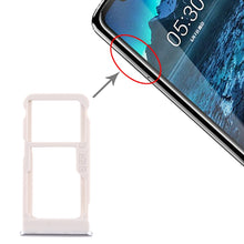 Load image into Gallery viewer, SIM Card Tray + SIM Card Tray / Micro SD Card Tray for Nokia 5.1 Plus / X5 TA-1102 TA-1105 TA-1108 TA-1109 TA-1112 TA-1120 TA-1199, For Nokia 5.1 Plus