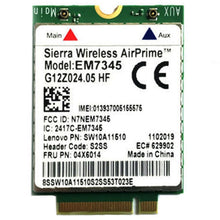 Load image into Gallery viewer, EM7345 4G Module NGFF M.2 WWAN Card 04 x 6014 4G LTE / HSPA + 42Mbps Card for Lenovo IBM / ThinkPad T450 / X240, EM7345