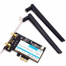 Load image into Gallery viewer, TX-9260AC Wireless-AC Dual Band 802.11ac 1730Mbps Desktop PCI-e WiFi Adapter + Bluetooth 5.0 WLAN Network Card for Intel 9260ac, TX-9260AC 1730Mbps