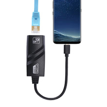 Load image into Gallery viewer, 15cm USB-C / Type-C to RJ45 Gigabit Ethernet Network Adapter, RJ45