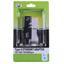 Load image into Gallery viewer, 15cm USB-C / Type-C to RJ45 Gigabit Ethernet Network Adapter, RJ45