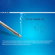 Load image into Gallery viewer, QUICKO T12-D4 Lead-free Soldering Iron Tip, T12-D4, T12-D08, T12-D12