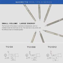 Load image into Gallery viewer, QUICKO T12-D4 Lead-free Soldering Iron Tip, T12-D4, T12-D08, T12-D12