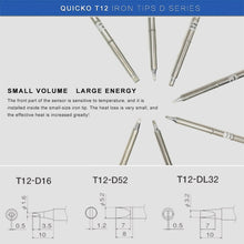 Load image into Gallery viewer, QUICKO T12-D24 Lead-free Soldering Iron Tip, T12-D24, T12-D16, T12-DL32, T12-D52