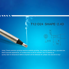 Load image into Gallery viewer, QUICKO T12-D24 Black Welding Lead-free Soldering Iron Tip, T12-D24
