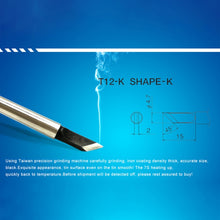 Load image into Gallery viewer, QUICKO T12-K Black Welding Lead-free Soldering Iron Tip, T12-K