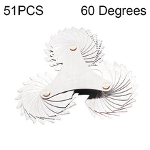 Load image into Gallery viewer, 51 PCS US Screw Pitch Thread Blades 60 Degrees CR Stainless Steel Thread Gauge, 51 PCS Thread Gauge