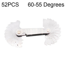 Load image into Gallery viewer, 52 PCS Metric 60 Degrees +British 55 Degrees CR Stainless Steel Thread Gauge, 52 PCS Thread Gauge