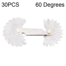Load image into Gallery viewer, 30 PCS US Screw Pitch Thread Blades 60 Degrees CR Stainless Steel Thread Gauge, 30 PCS Thread Gauge