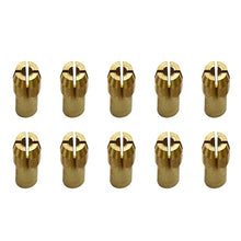 Load image into Gallery viewer, 10 PCS Three-claw Copper Clamp Nut for Electric Mill Fittings，Bore diameter: 2.2mm, Bore diameter: 2.2mm