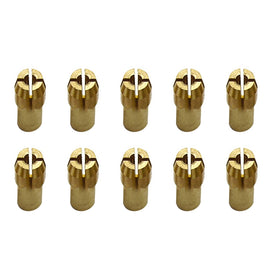 10 PCS Three-claw Copper Clamp Nut for Electric Mill Fittings，Bore diameter: 2.2mm, Bore diameter: 2.2mm