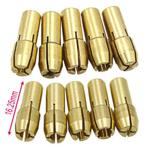 Load image into Gallery viewer, 10 PCS Three-claw Copper Clamp Nut for Electric Mill Fittings，Bore diameter: 2.2mm, Bore diameter: 2.2mm
