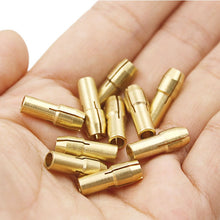 Load image into Gallery viewer, 10 PCS Three-claw Copper Clamp Nut for Electric Mill Fittings，Bore diameter: 2.2mm, Bore diameter: 2.2mm
