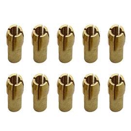 10 PCS Three-claw Copper Clamp Nut for Electric Mill Fittings，Bore diameter: 3.2mm, Bore diameter: 3.2mm