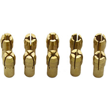 Load image into Gallery viewer, 10 in 1 Three-claw Copper Clamp Nut for Electric Mill Fittings，Bore diameter: 0.5-3.2mm, Bore diameter: 0.5-3.2mm