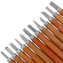 Load image into Gallery viewer, 12 in 1  Wood Carving Chisels Knife Basic Woodcut Working Handmade Rubber Stamps Hand Tools, Chisels Knife