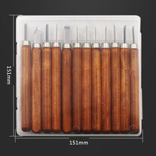 Load image into Gallery viewer, 12 in 1  Wood Carving Chisels Knife Basic Woodcut Working Handmade Rubber Stamps Hand Tools, Chisels Knife