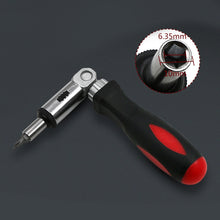 Load image into Gallery viewer, 180 Degree Rotation 1/4 inch Hex Connector Multi-function Ratchet Screwdriver, 1/4 inch Hex Connector