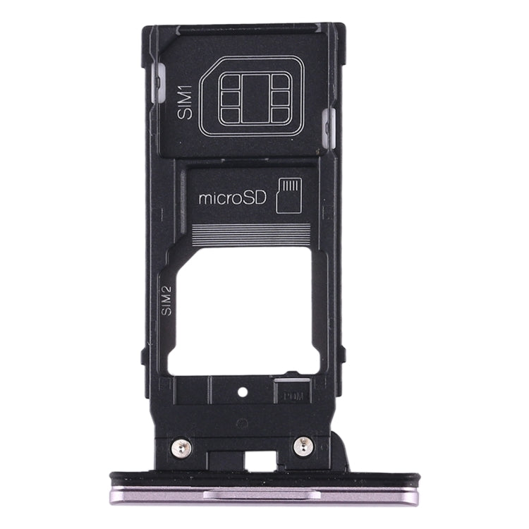 SIM Card Tray + SIM Card Tray + Micro SD Card Tray for Sony Xperia XZ2, For Sony Xperia XZ2