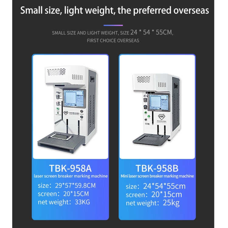 TBK958B Automatic Mini Laser Marking Screen Separater Repair Machine