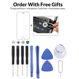 11 in 1 Repair Kits & Gifts (4 x Screwdriver + 2 x Teardown Rods + 2 x Triangle on Thick Slices + 1 x Eject Pin + 1 x Chuck + 1 x Tempered Glass)
