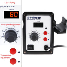 Load image into Gallery viewer, Kaisi K-858D SMD Hot-Air Soldering Station LED Digital Display Support Controllable Temperature for Desoldering + Air Nozzles, EU Plug, K-858D, EU Plug