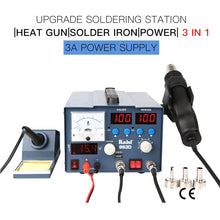 Load image into Gallery viewer, Kaisi K-863D 3 in 1 Hot Air Gun Soldering Station SMD Rework Station With 3A DC Power Supply for Phone PCB Welding Repair Machine, US Plug, K-863D, US Plug, K-863D, EU Plug